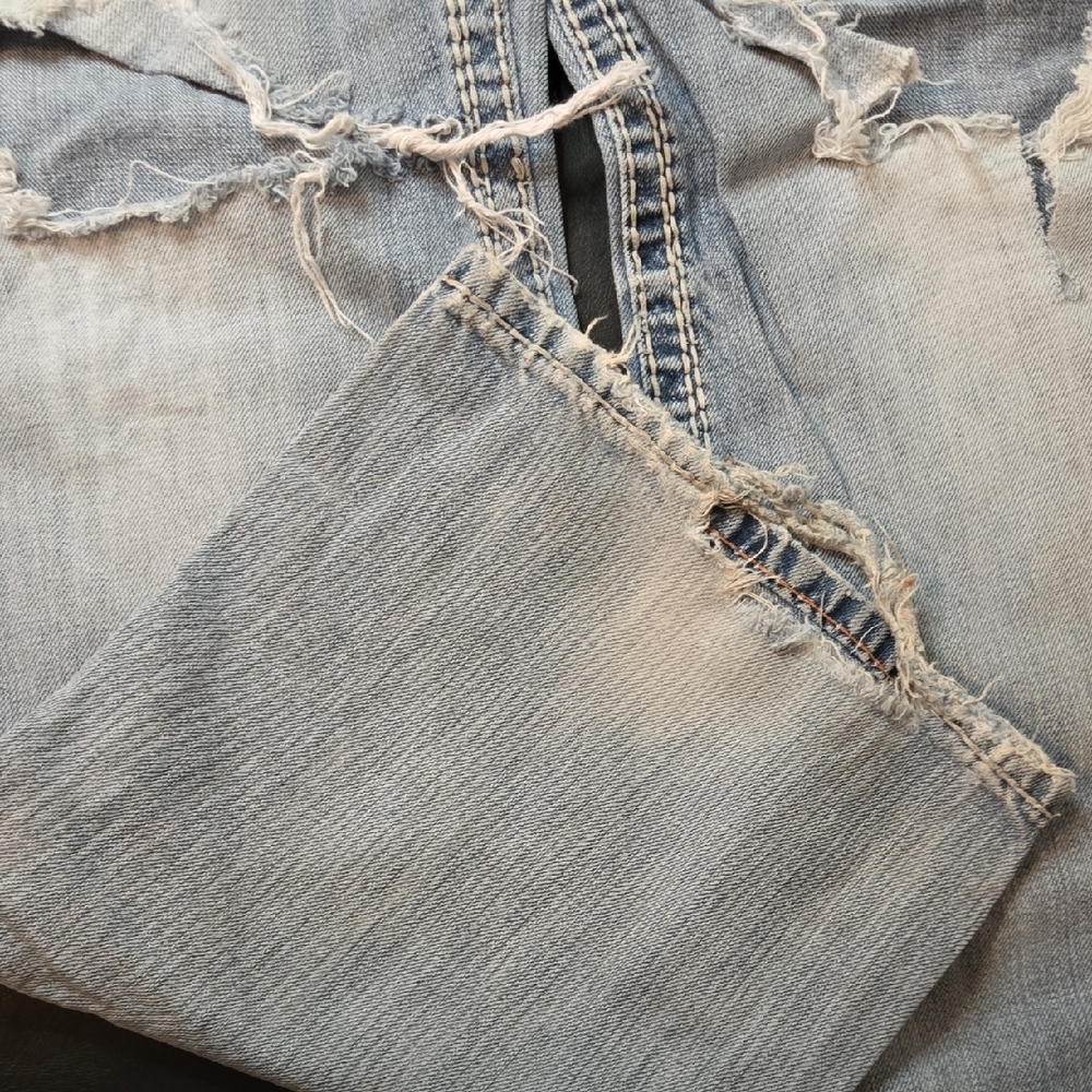 Rock Revival Boot Cut Ripped Jeans in Light Blue - Picture 11 of 16